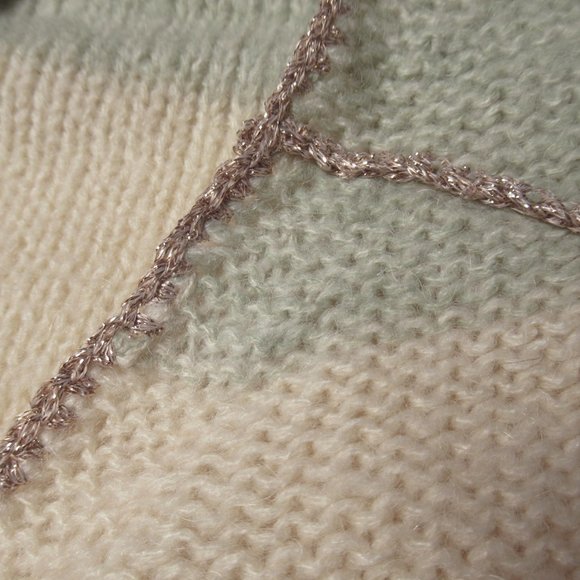 Anthropologie Theia V-Neck Striped Knit Sweater - 3X (Plus) - Picture 6 of 7